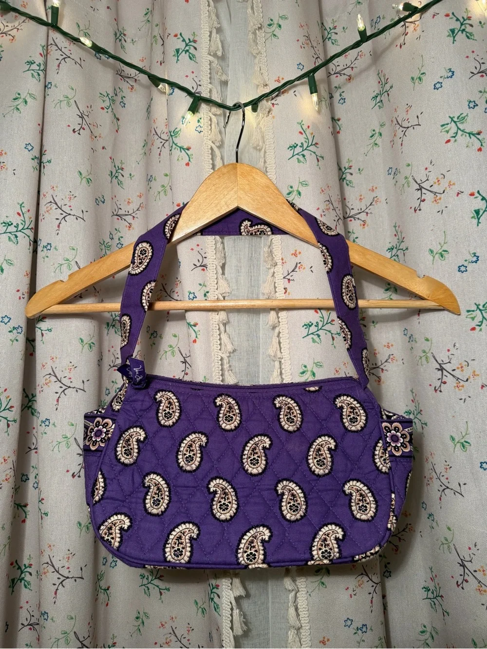 Vera Bradley Quilted Paisley Shoulder Bag - Purple